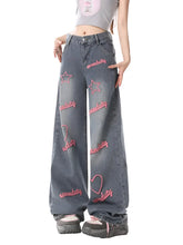 2000s High Waist Embroidered Jeans